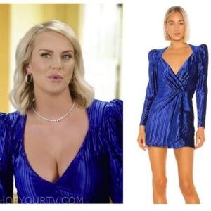 Revolve NBD Lannis Mini Velvet Dress Faux Wrap